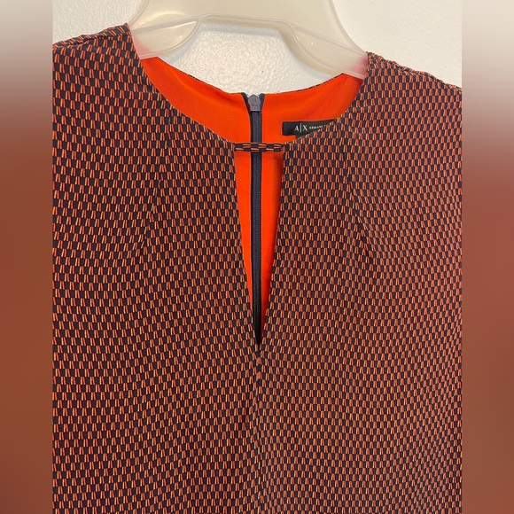 Armani Exchange100% Silk Shell Geometric Prints Cutout Tank top Size  Small - Picture 3 of 9